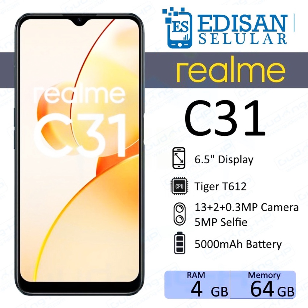 Realme C31 3/32 GB &amp; 4/64 GB  Garansi Resmi