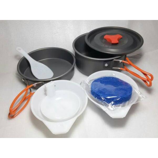 ✭ Alat Masak Panci Kemping Gunung. Cooking Set DS-200 Camping Nesting 1-2 Person Outdoor ➽