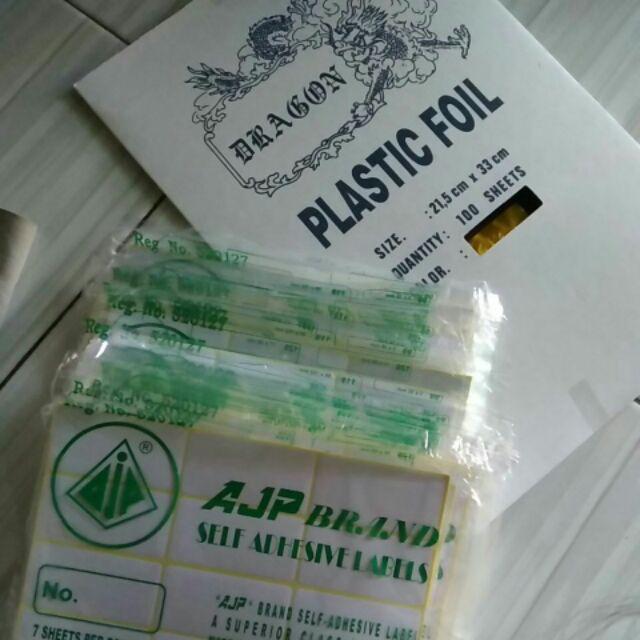 Plastik Foil Dragon Folio Isi 100 Lembar - Copy Paper Foil F4 Emas / Perak / Biru/ Hijau