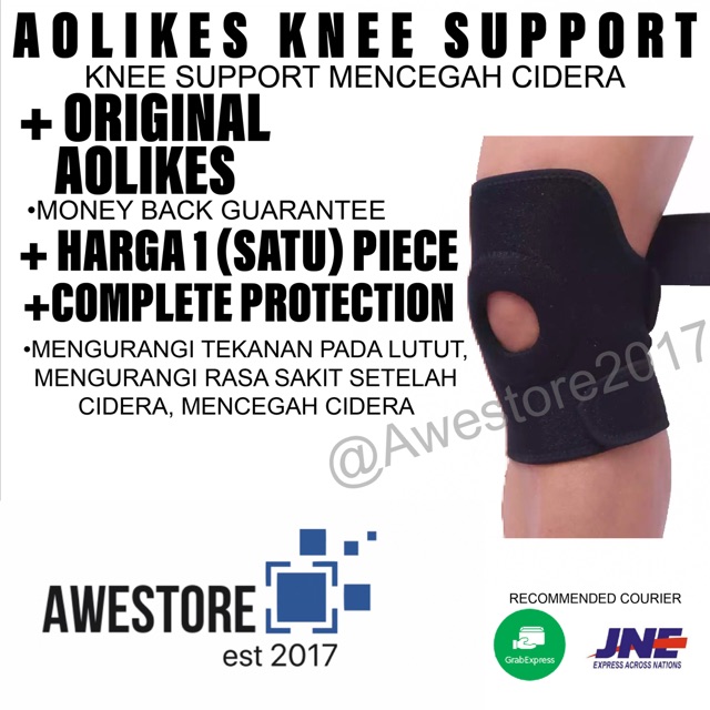 AOLIKES Knee Patella Support Sleeve Wrap Wraps Protector Hiking Gym