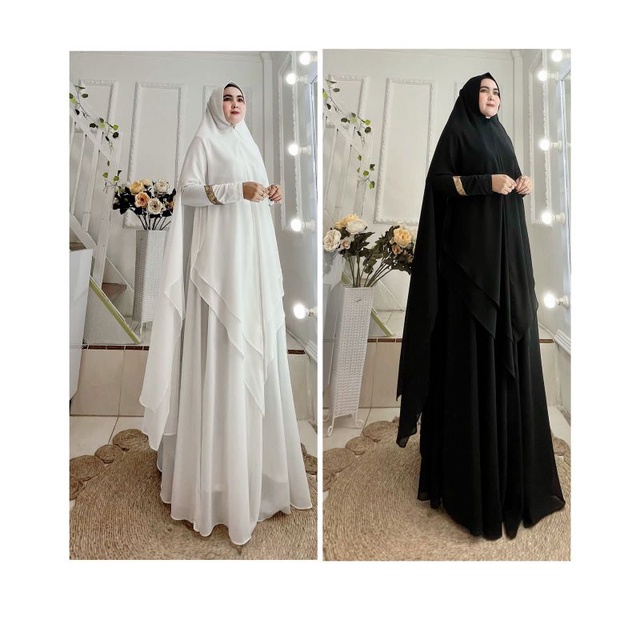 Produk - Bisa Cod (Gamis Set Syari Dijah Ori Premium Edisi Haji & Umroh By Beauty_Gamissyari098