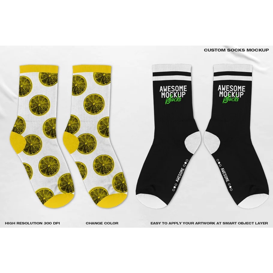 Custom Socks Mockup