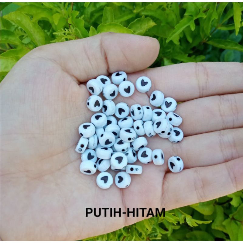 [25 PCS] MANIK LOVE BULAT PUTIH 6MM