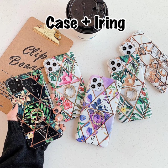 Chrime Floral Black Case iPhone Samsung Xiaomi Huawei P20 P30 Mate 30 pro A51 A71 A30s A50s A10 S20