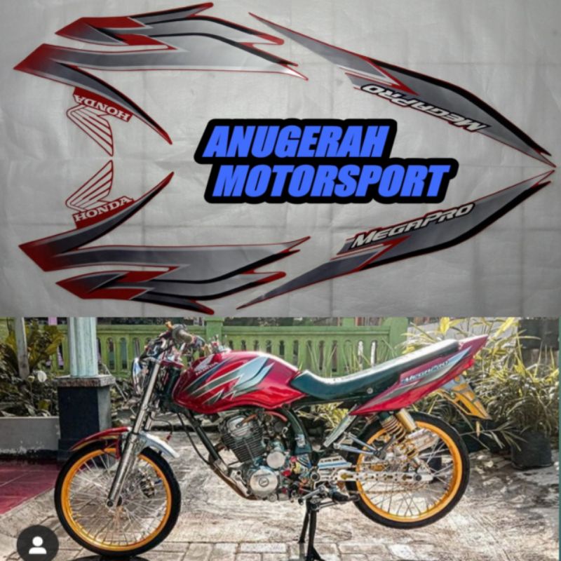 striping Honda Megapro Primus 2009 merah ( MP / Mega pro )
