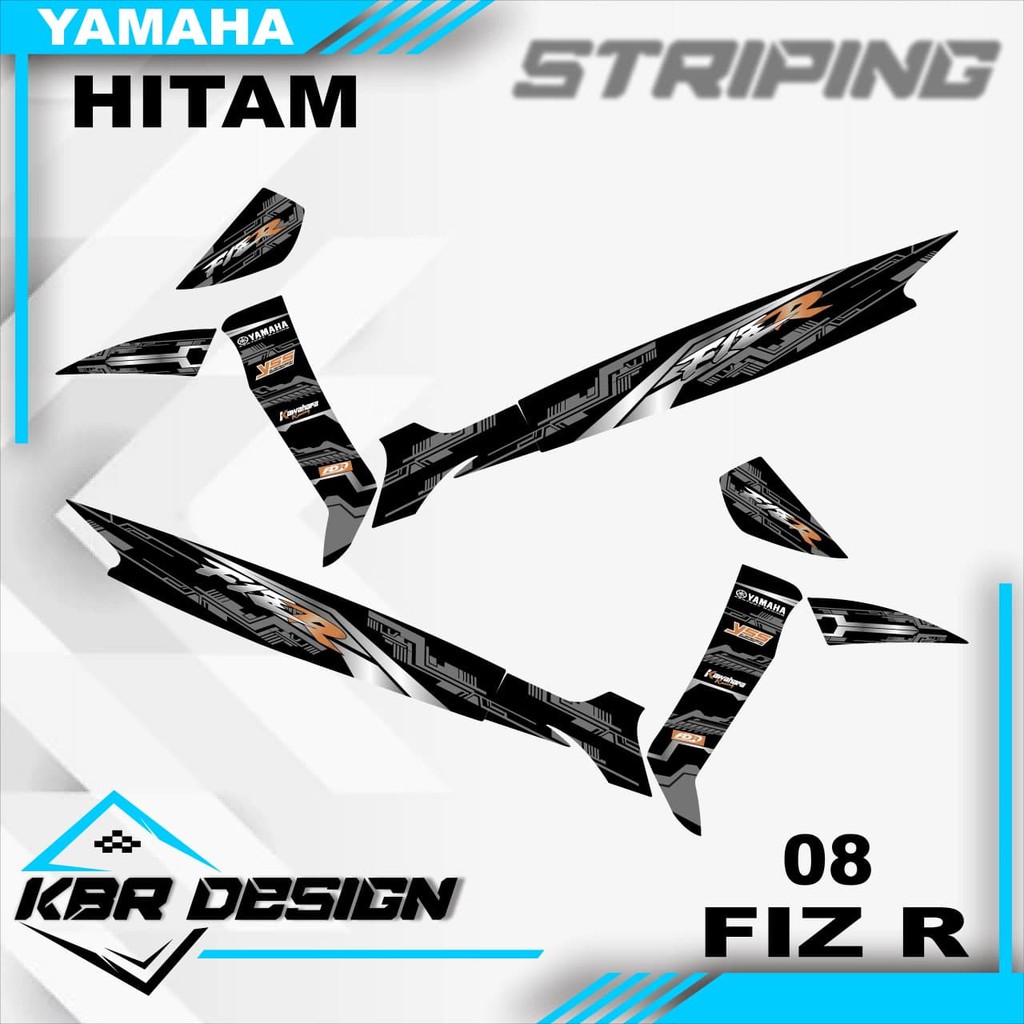fiz r (cod) stiker motor striping fiz r motor yamaha motor sticker variasi Racing08