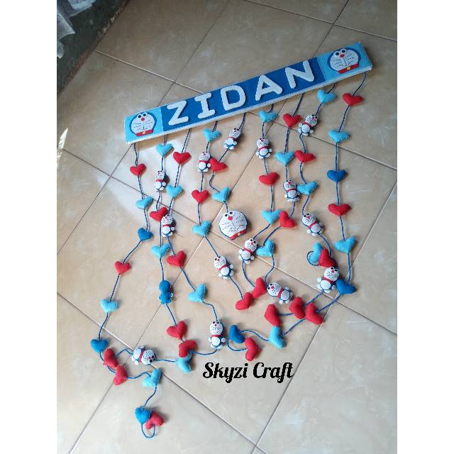 Tirai pintu karakter/ tirai pintu doraemon/ tirai pintu flanel.