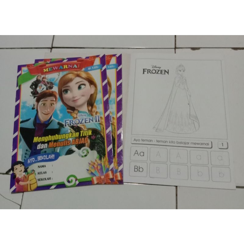 buku edukasi anak mewarnai anak perempuan paud tk sd kertas hvs toko rahayu oshop