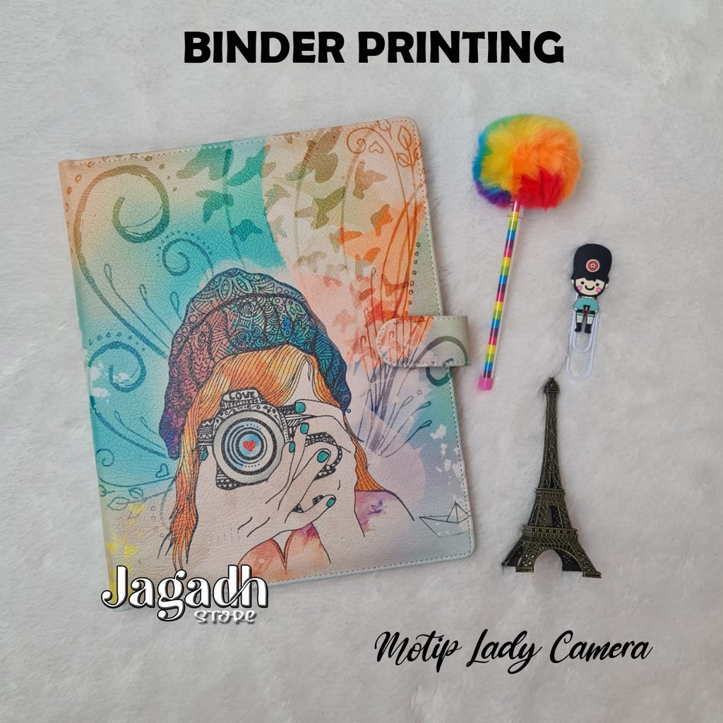 

Binder Printing Lady Camera Ukuran A5 20ring & B5 26ring