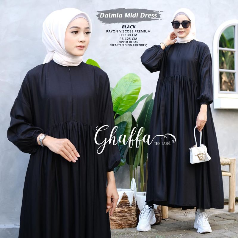 DALMIA MIDI DRESS BY GHAFFA THE LABEL // MIDI DRESS // Dress muslimah