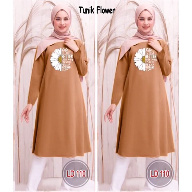 PIK - Tunik Flower XL / TUNIK WANITA/ PAKAIAN WANITA/ TUNIK MURAH