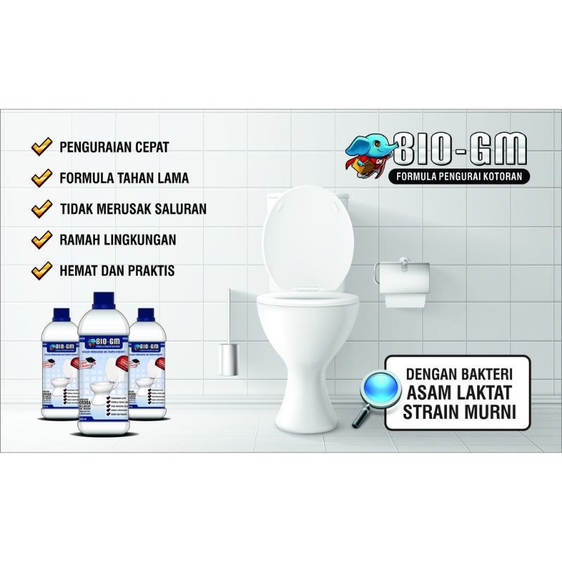 PAKET HEMAT 2 BOTOL BIO GM - Obat Septictank Solusi Atasi WC Septictank Mampet Penuh Tanpa Disedot