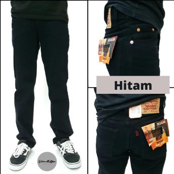 Celana jeans pria Levis Big size Jumbo (38-44) - Hitam, 44