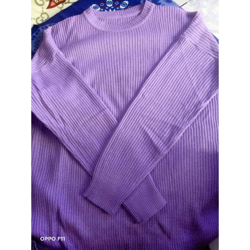 Sweater Rajut Wanita Lilac
