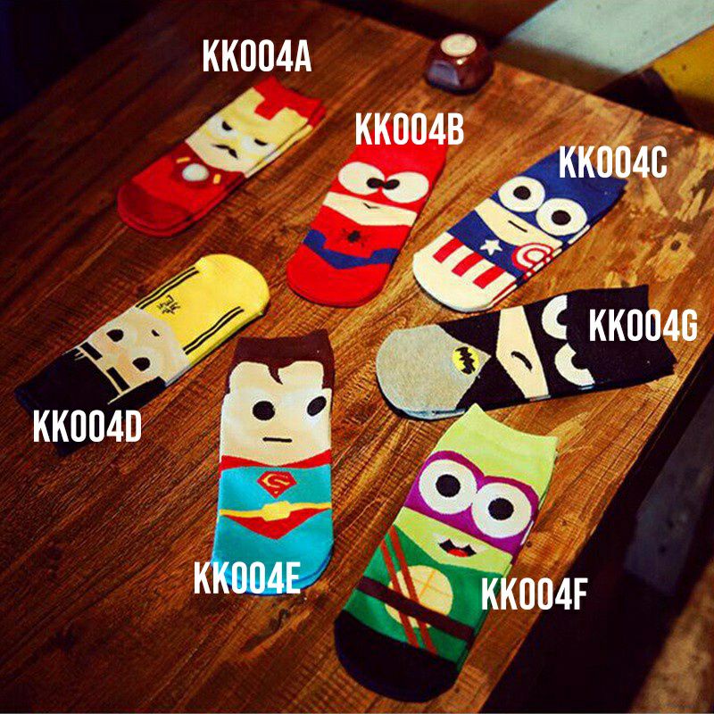 Kaos Kaki Superhero Batman Superman Ironman Captain America