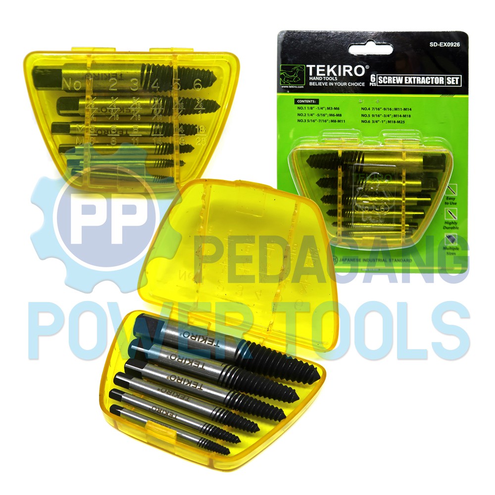 TEKIRO 6 PCS HAND TAP BALIK SET SCREWDRIVER EXTRACTOR SET SD-EX0926