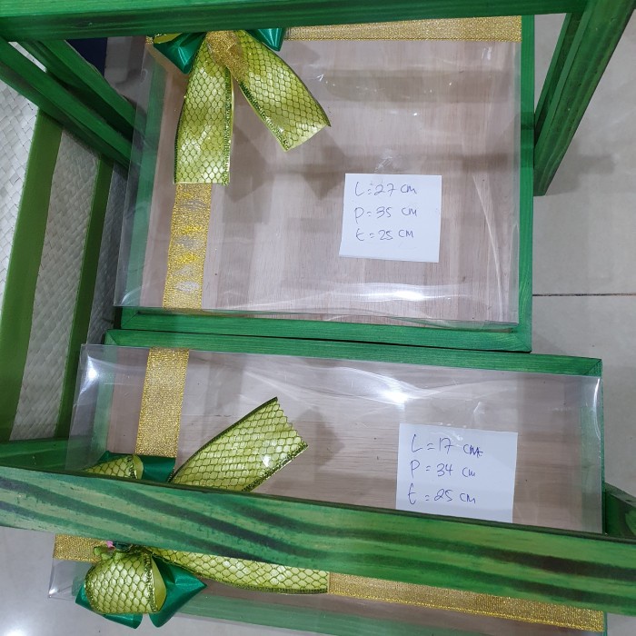 

Aksesoris lebaran box kotak kue hampers kayu idul fitri ketupat 2021