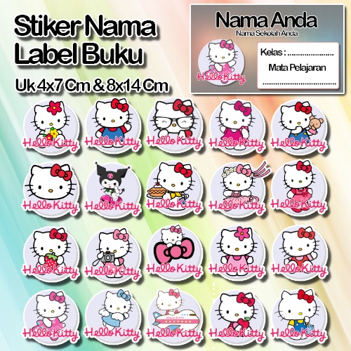 

Stiker hello kitty helo kity kiti animasi kucing lucu cute Karakter Lucu Custom Lebel Nama cromo murah 20 Varian berbeda Sticker Pelajaran Mapel buku anak sekolah No 6