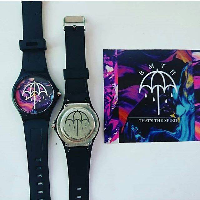 Jam tangan analog bmth that's the spirit logo