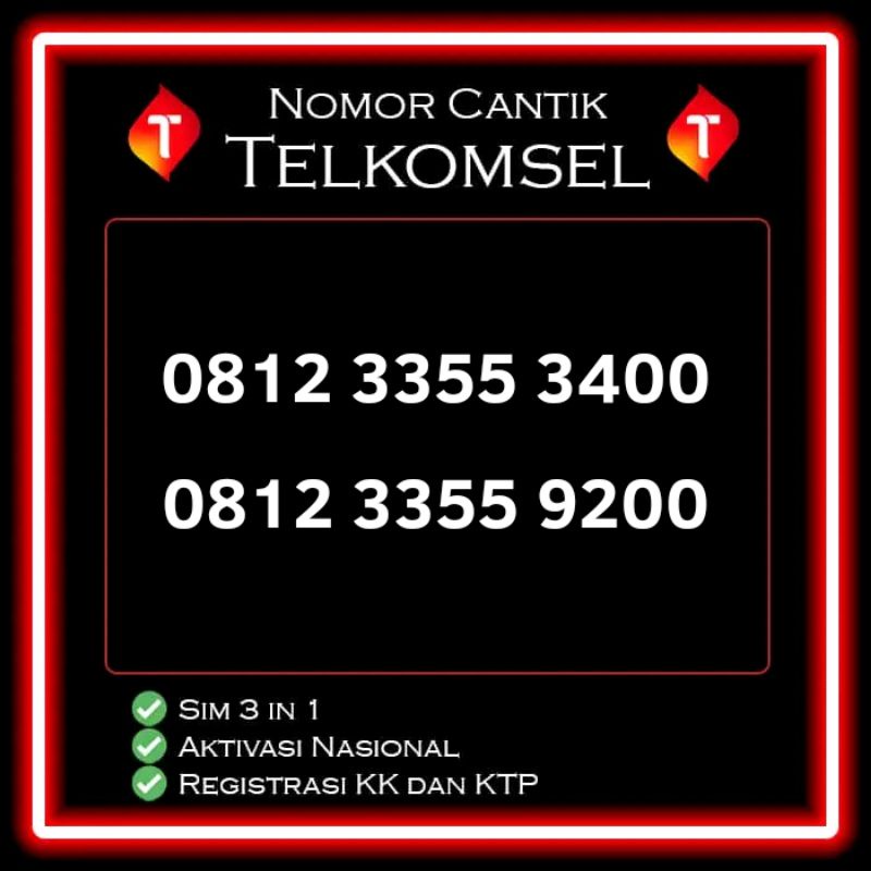 Nomor cantik Telkomsel AABB ratusan