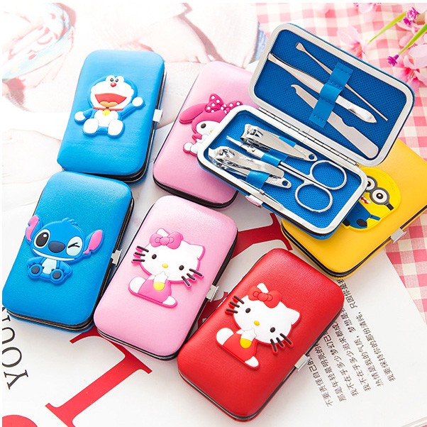 Pedicure medicure Gunting / Pemotong Kuku Karakter Model Dompet 6 in 1