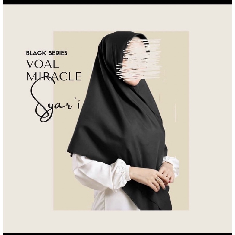 JILBAB SEGI EMPAT UMAMA VOAL MIRACLE 130x130 LABEL EMBRODERY UM