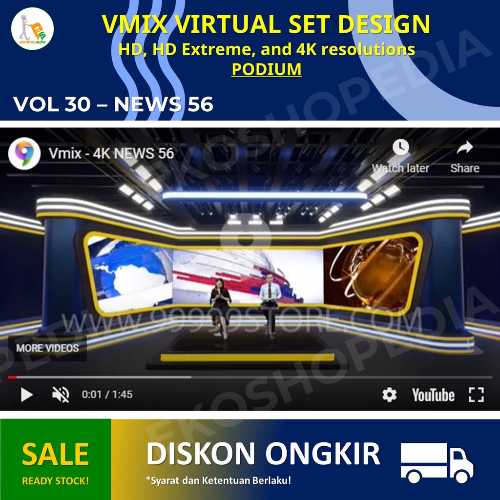 VMIX VIRTUAL SET DESIGN 4K - NEWS 56 v30