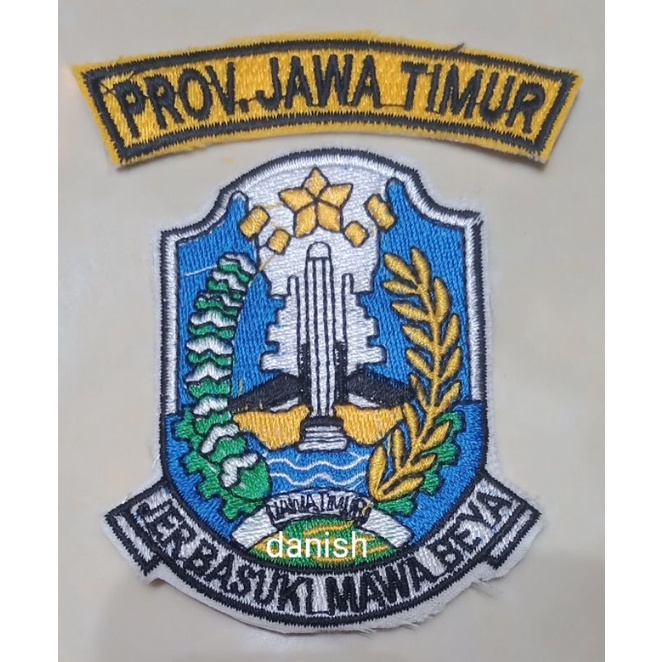 BET BORDIR LOGO PEMPROV PROVINSI JATIM,JAWA TIMUR JER BASUKI MAWA BEA