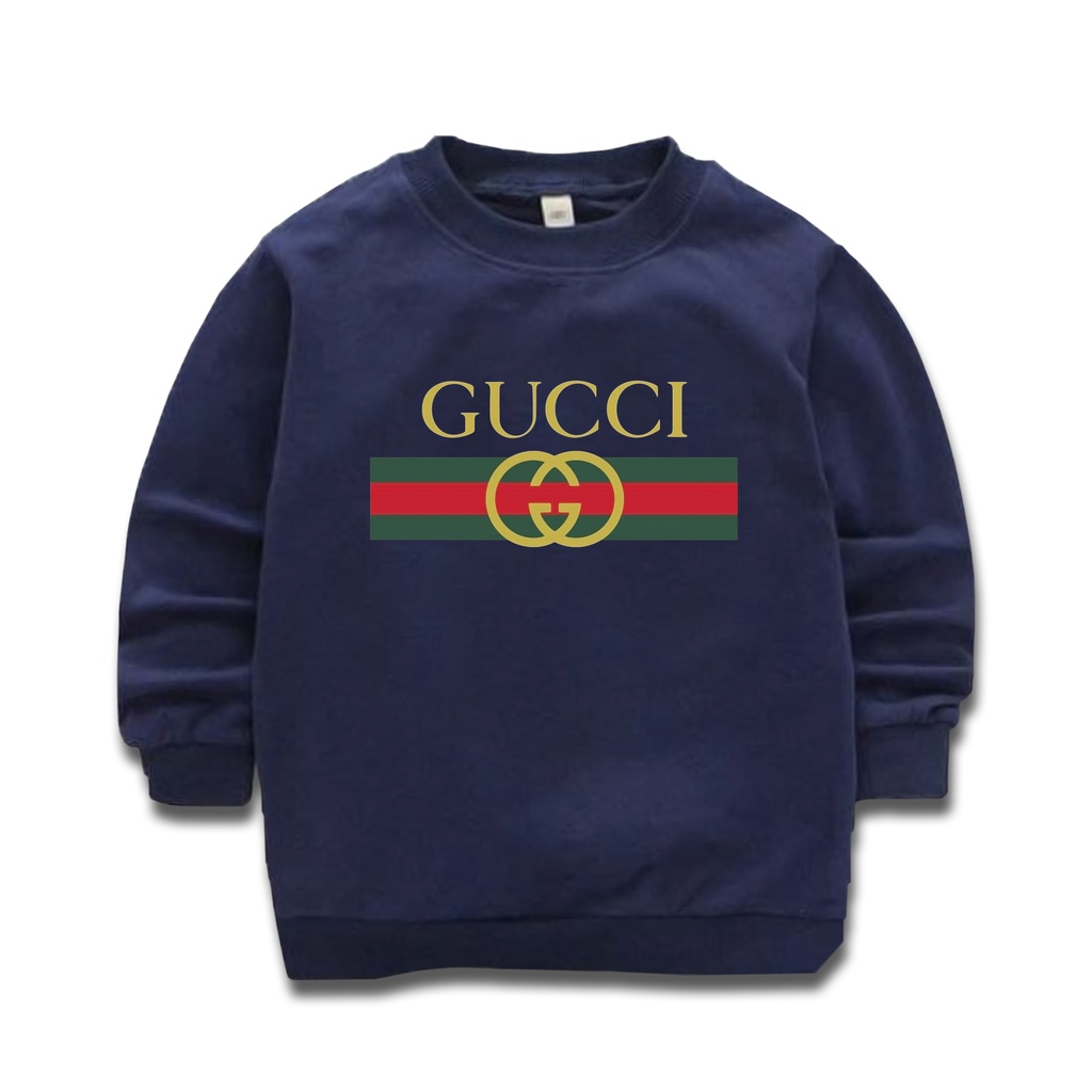 Sweater crewneck basic anak laki laki perempuan usia 2 3 4 5 6 7 8 9 10 11 12 tahun / jaket switer gucci cewek cowok kekinian distro bisa cod