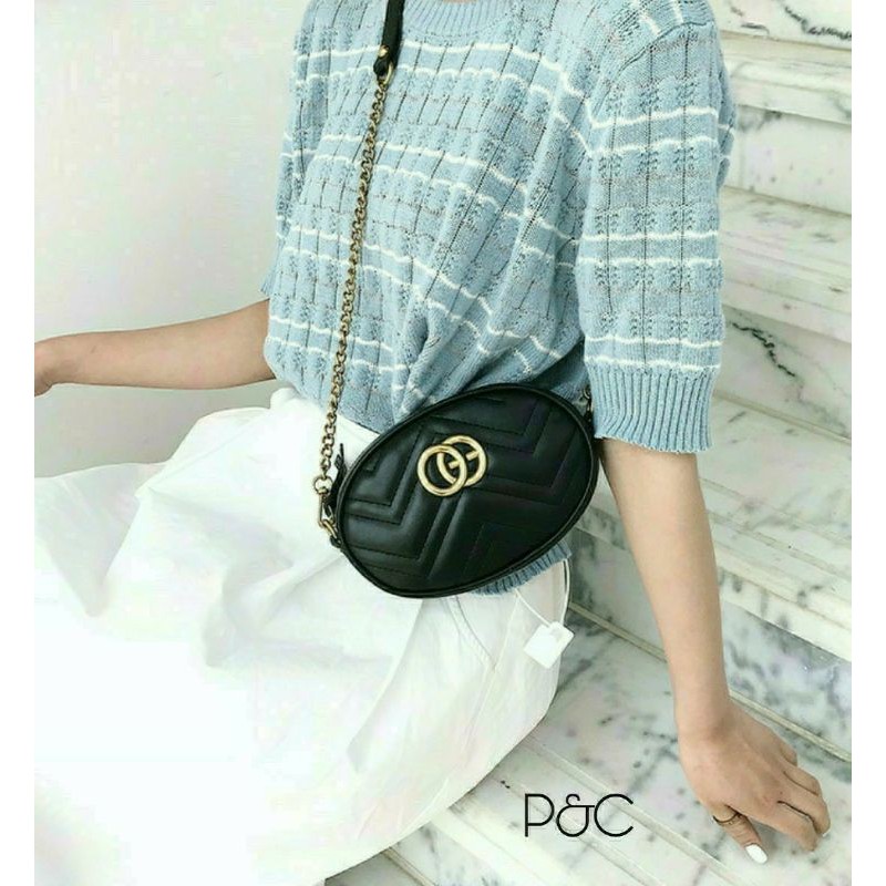 Tas slpg waistbag mini model gucci wanita santai main jalan hangout cewek cantik imut lucu dan murah