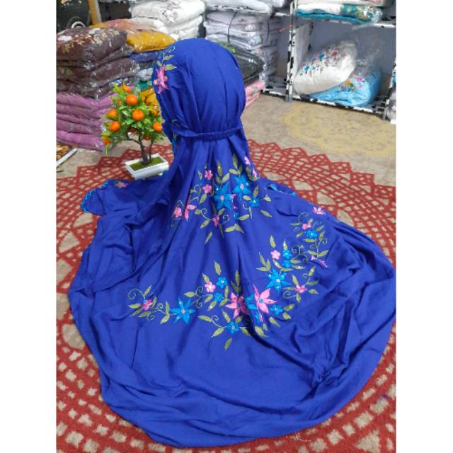 Mukena Terusan Rayon Linen sulam bayang