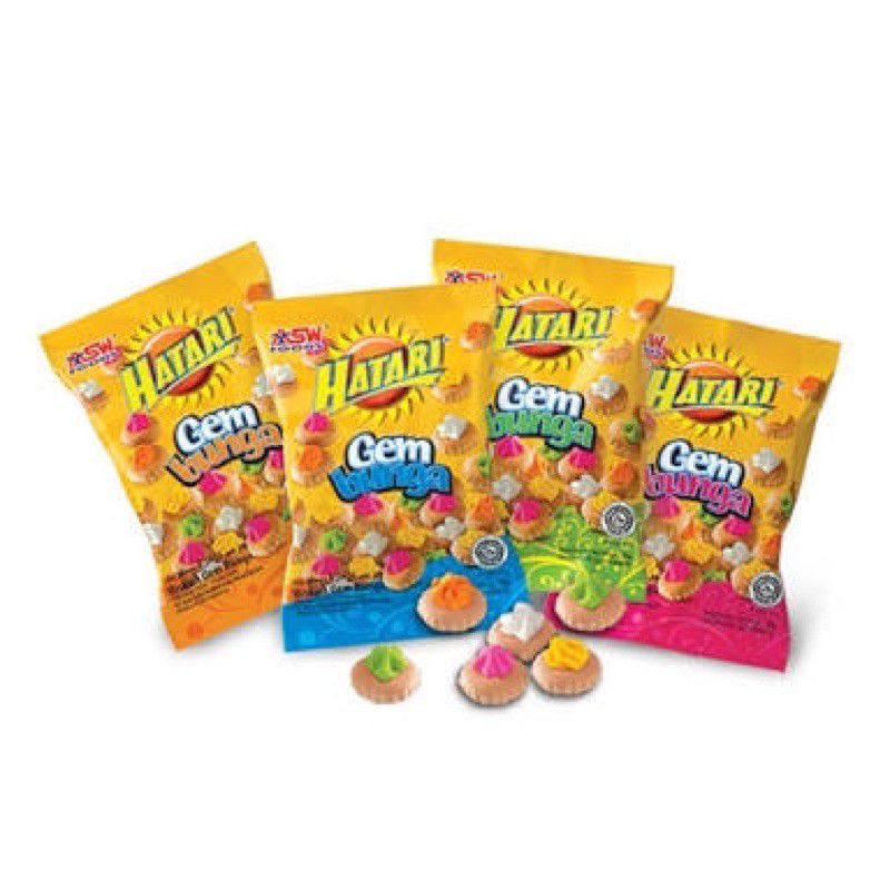 

Hatari Gem Bunga Snack Jadul 1 Pack isi 10 Pcs