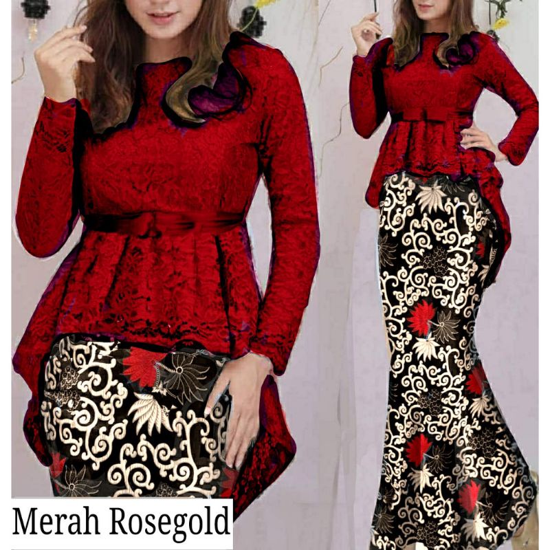 set kebaya wisuda remaja/ baju kondangan / kebaya duyung/ seragam pagar ayu pernikahan/ kebaya tunga