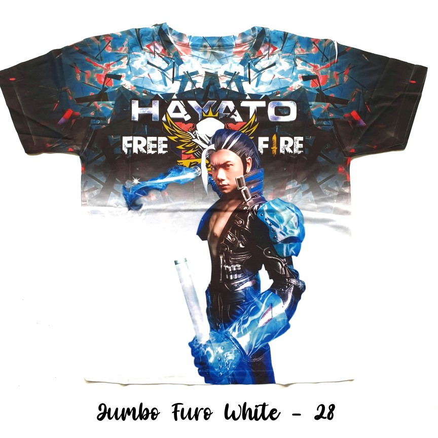 Kaos Anak Karakter Jumbo Free Fire Alok Hayato size 16 18 20