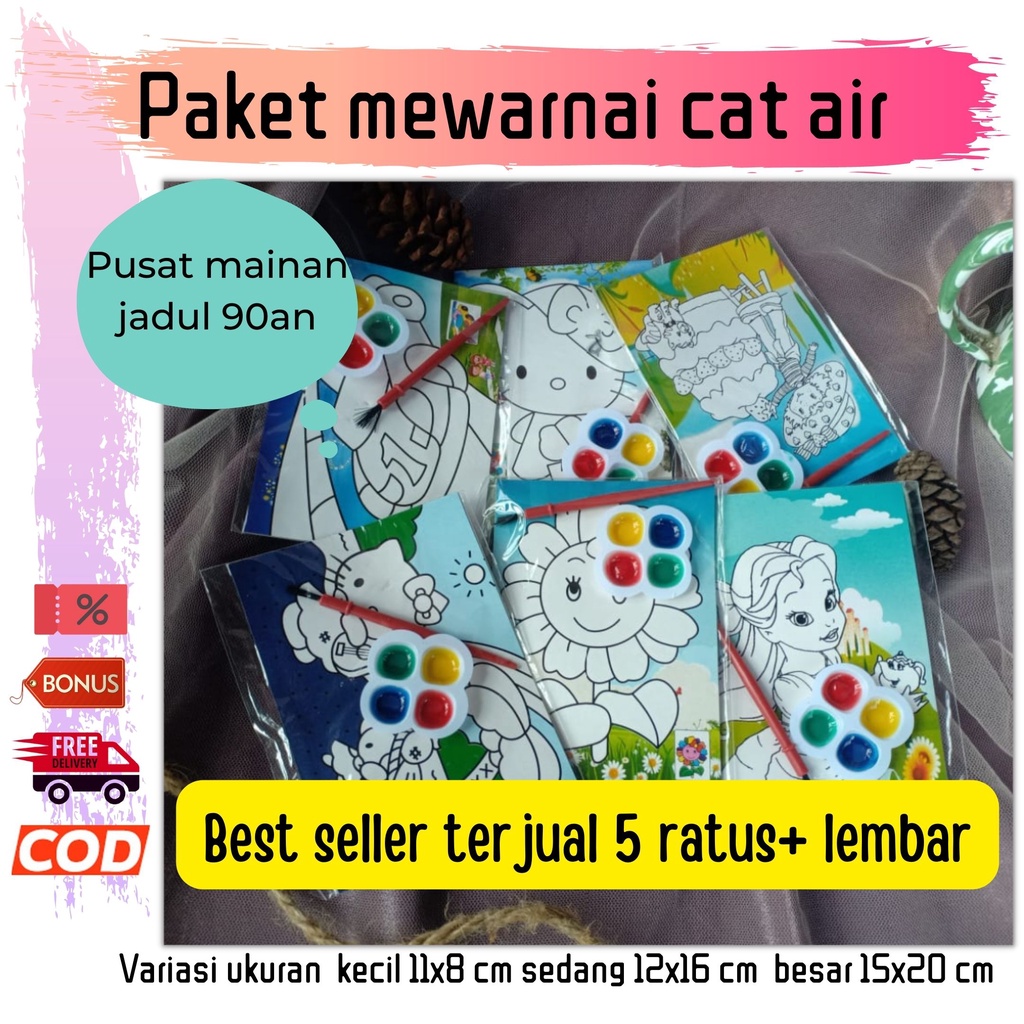 

Aktivitas Anak Paket Kertas Melukis Mewarnai Cat Air / Hadiah Ultah Anak Perempuan / Maianan Edukasi