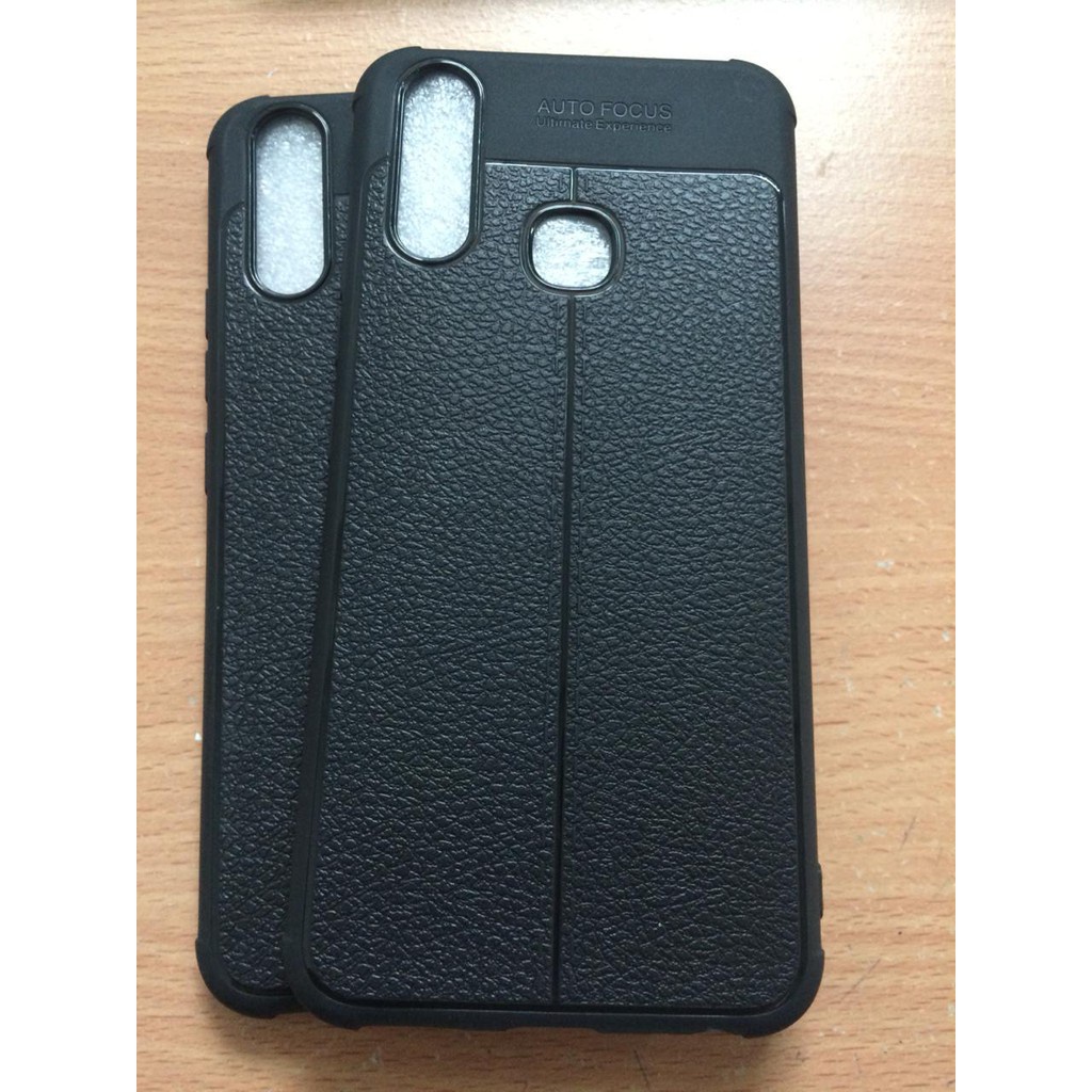 Softcase Autofocus Vivo Y12i Case Hitam Kulit Jeruk