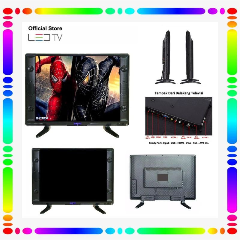 TV LED ANIMAX 24 INCH HD SUPPORT USB HDMI BISA BUAT monitor, CCTV, PC dan televisi