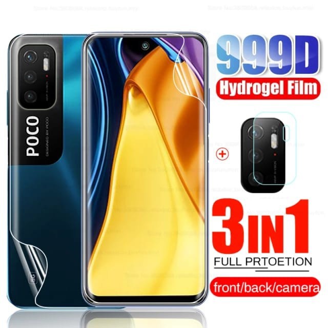 POCO M3 PRO 5G / NOTE 10 5G HYDROGEL 3IN1 FRONT &amp; BACK &amp; CAMERA GLASS