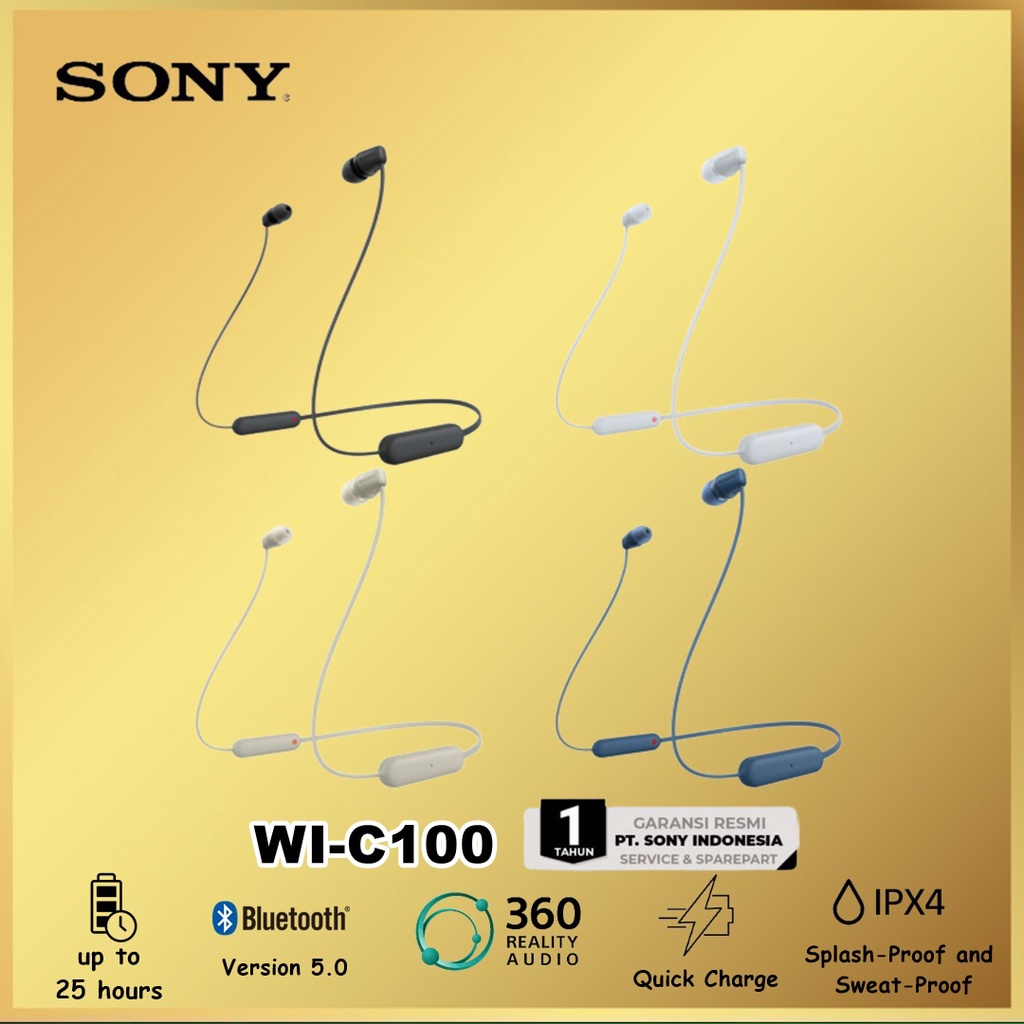 Sony WI-C100 Wireless In Ear Sport Earphones Headphones WIC100