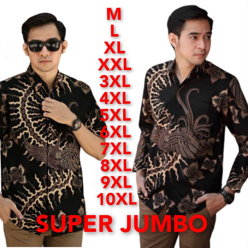 Kemeja Jumbo batik pria kemeja batik M L XL XXL 5XL 10XL