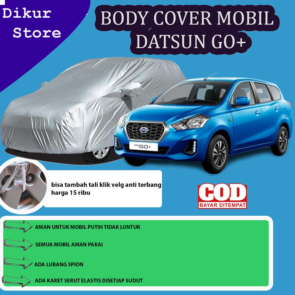 Body Cover Mobil Datsun Go Plus /Cover Mobil Datsun Go + /Sarung Mobil Datsun GO Pasca /Mobil Datsun