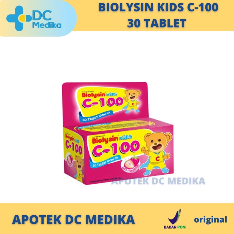 Biolysin Kids C-100 / Vitamin C Anak 100mg / Vitamin Anak / Vitamin C