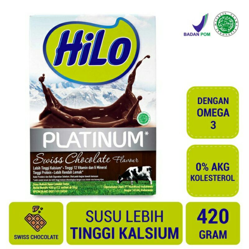 

Hilo Platinum Swiss Cholocolate - Susu tinggi kalsium rendah lemak