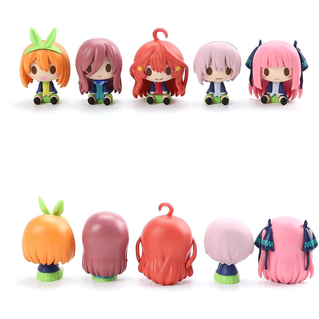 5 Pcs/set Figure The Quintessential Quintuplets Action Figure Anime Gotoubun No Hanayome