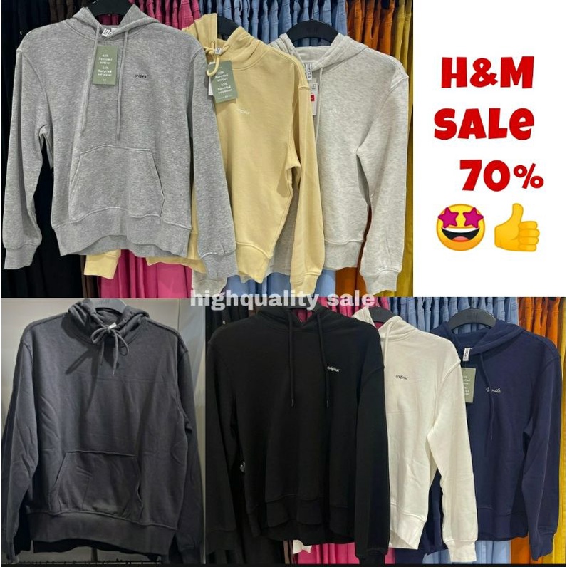[SALE 70%] H&M HOODIE BASIC MOTIF LOVE WANITA WOMANS BEST SELLER ORIGINAL STORE HNM (JASTIP)