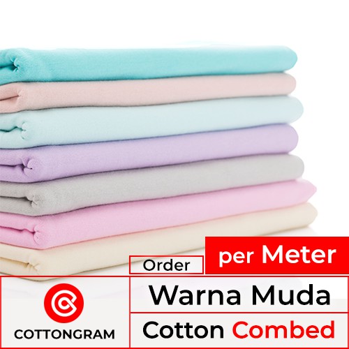 Kain Bahan Kaos Katun Meteran Cotton Combed 24s Dan 30s Warna Muda Kualitas Ultima Premium Shopee Indonesia