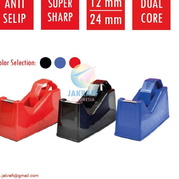 

T1xY (1 Unit) Tape Dispenser Cutter JOYKO 2 in 1 Dual Core TD-103 Tempat Isolasi Besar / Solatip Kec