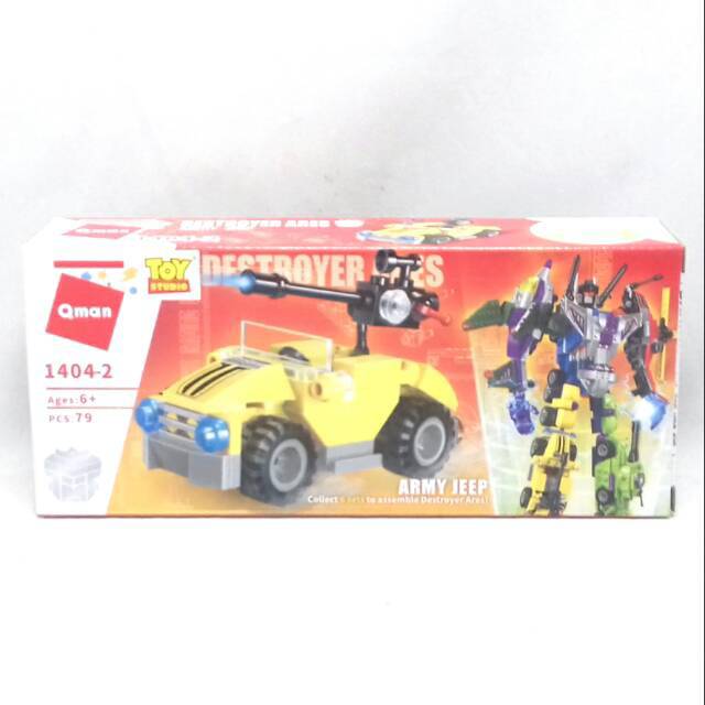 Block Qman Lego Satuan 1404-2 Army Jeep Ts