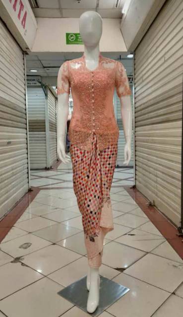 Set kebaya tille payet/kebaya tille payet lengan pendek