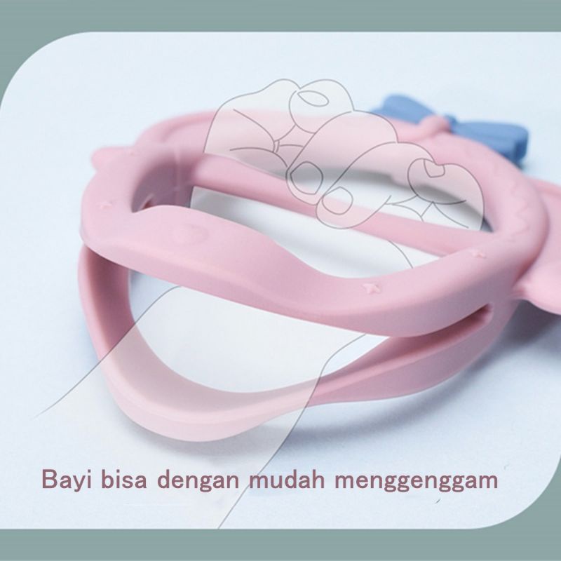 Baby Teether Premium Silicone Gigitan Bayi Teether Silicone Baby Elephant Gigitan Gelang Premium BPA FREE